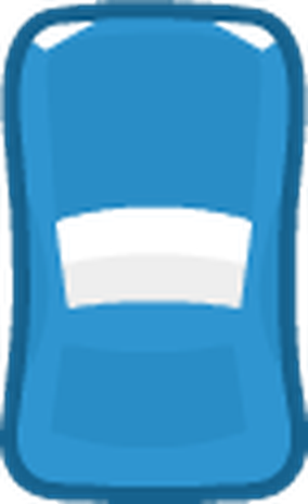 Sky, the little blue car